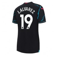 Fotbalové Dres Manchester City Julian Alvarez #19 Dámské Alternativní 2023-24 Krátký Rukáv